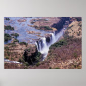 Victoria Falls aerial view - Simbabwe, Afrika Poster (Vorne)