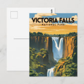Victoria Falls National Park Travel Poster Postkarte (Vorne/Hinten)