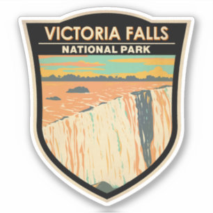 Victoria Falls National Park Vintage Aufkleber