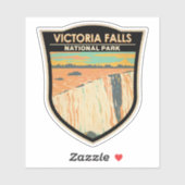 Victoria Falls National Park Vintage Aufkleber (Blatt)