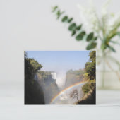 Victoria Falls Rainbow Foto Postkarte (Stehend Vorderseite)