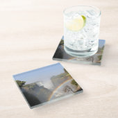 Victoria Falls Rainbow Glasuntersetzer (Schrägansicht)