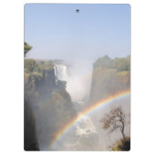 Victoria Falls Rainbow Waterfall Foto Klemmbrett (Rückseite)