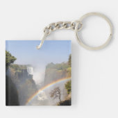 Victoria Falls Rainbow Waterfall Foto Schlüsselanhänger (Rückseite)