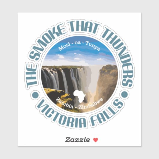 Victoria Falls (rd) Aufkleber (Blatt)