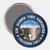 Victoria Falls (rd) Magnet (Vorderseite/Rückseite)
