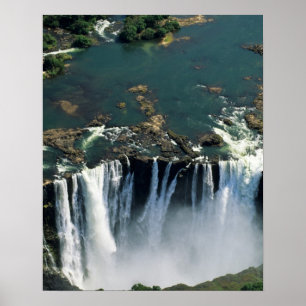 Victoria Falls, Sambia bis zur Grenze zu Simbabwe. Poster