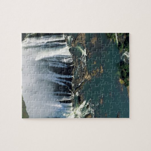 Victoria Falls, Sambia bis zur Grenze zu Simbabwe. Puzzle (Horizontal)