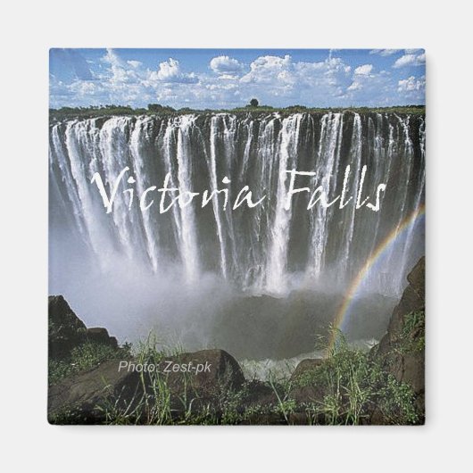 Victoria Falls Travel Souvenir Foto Kühlschrankmag Magnet (Vorne)
