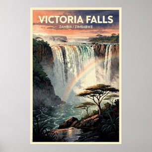 Victoria Falls Vintage Reise Poster