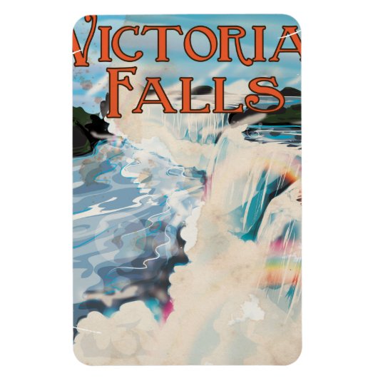 Victoria Falls Vintage Reiseposter Magnet (Vertikal)