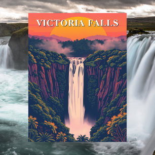 Victoria Falls Wasserfall Reise-Postkarte Postkarte