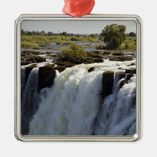 Victoria Falls, Zambesi River, Sambia.2 Silbernes Ornament (Vorne)