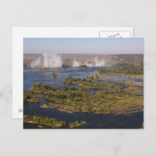 Victoria Falls, Zambesi River, Sambia - Simbabwe 2 Postkarte (Vorne/Hinten)