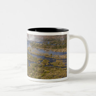 Victoria Falls, Zambesi River, Sambia - Simbabwe 2 Zweifarbige Tasse