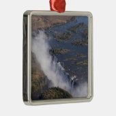 Victoria Falls, Zambesi River, Sambia - Simbabwe Silbernes Ornament (Rechts)