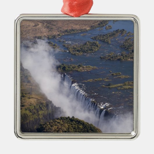 Victoria Falls, Zambesi River, Sambia - Simbabwe Silbernes Ornament (Vorne)