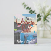 Victoria Falls Zimbabwe Cartoon Poster Postkarte (Stehend Vorderseite)