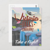 Victoria Falls Zimbabwe Cartoon Poster Postkarte (Vorne/Hinten)
