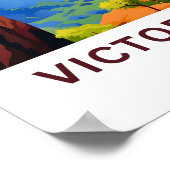 Victoria Falls Zimbabwe Travel Print Poster (Ecke)