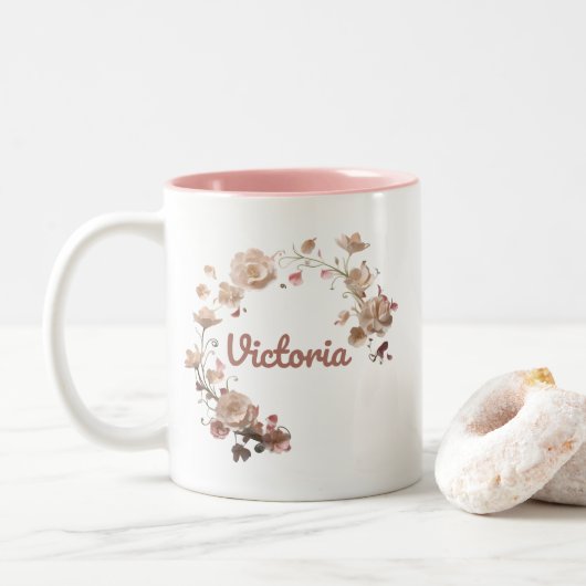 Victoria Floral Tasse (Mit Donut)