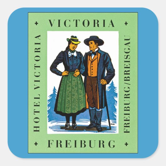 Victoria ~ Freiburg Quadratischer Aufkleber (Vorderseite)