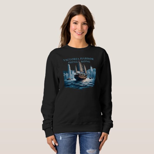 Victoria Harbor Hong Kong China Sweatshirt (Vorne ganz)