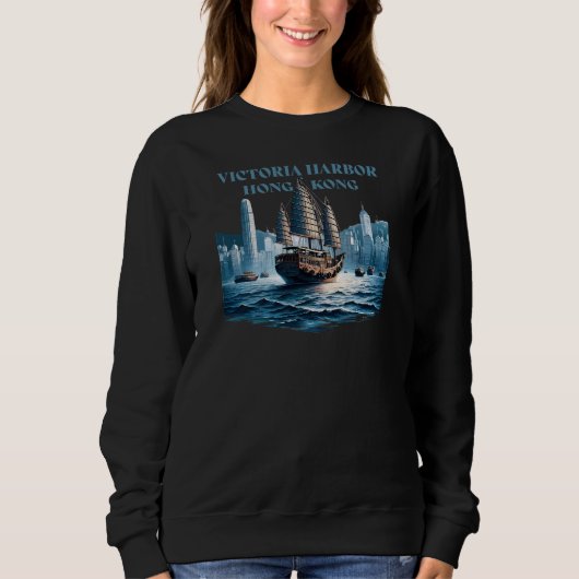 Victoria Harbor Hong Kong China Sweatshirt (Vorderseite)
