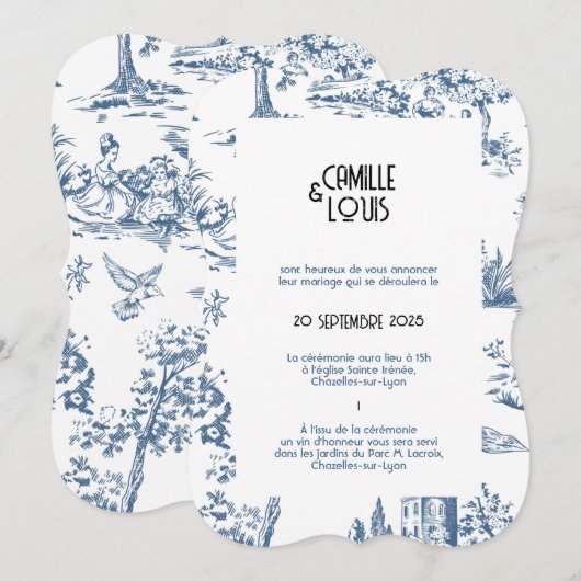 Victoria-Hochzeitsfeier Einladung (Vorne/Hinten)