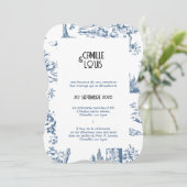 Victoria-Hochzeitsfeier Einladung (Stehend Vorderseite)