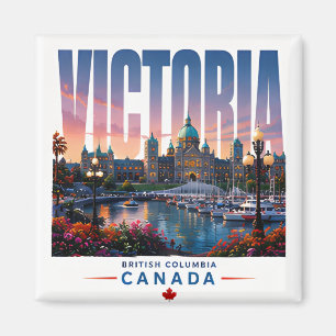 Victoria Kanada Hafen Garten Reise Magnet