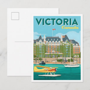 Victoria Kanada Kunst Vintage Reise  Postkarte