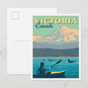 Victoria Kanada Vintage Reise  Postkarte