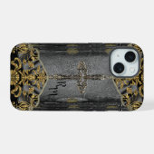 Victoria-Kreuz-Monogramm iPhone 15 Hülle (Rückseite (Horizontal))