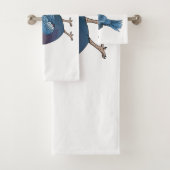 Victoria-Krone-Taube-Cartoon Badhandtuch Set (Insitu)