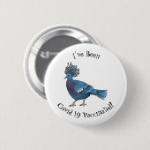 Victoria-Krone-Taube-Cartoon Button (Vorne & Hinten)