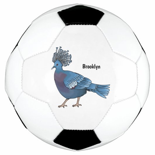 Victoria-Krone-Taube-Cartoon Fußball (Vorderseite)