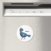 Victoria-Krone-Taube-Cartoon Magnet (In Situ (Geschirrspüler))