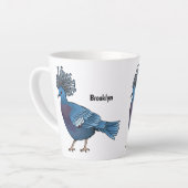 Victoria-Krone-Taube-Cartoon Milchtasse (Linke Ecke)