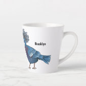 Victoria-Krone-Taube-Cartoon Milchtasse (Rechts)