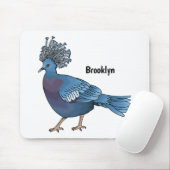 Victoria-Krone-Taube-Cartoon Mousepad (Mit Mouse)