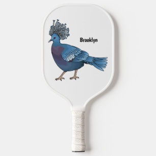 Victoria-Krone-Taube-Cartoon Pickleball Schläger