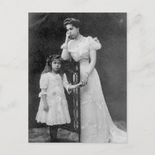 Victoria Melita von Hessen mit Elizabeth #006D Postkarte (Vorderseite)