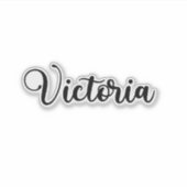 Victoria Name - Handgeschriebene Kalligrafie Aufkleber (Vorderseite)