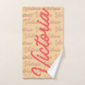 Victoria Name Repetiermuster Badhandtuch Set (Handtuch)