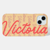 Victoria Name Repetiermuster Case-Mate iPhone Hülle (Rückseite (Horizontal))