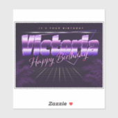 Victoria Name Vorname retro Sticker Geburtstag (Blatt)