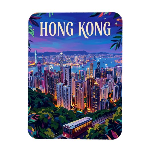 Victoria Peak Hongkong Magnet (Vertikal)