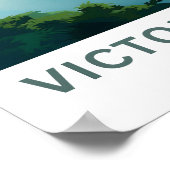 Victoria Peak Hongkong Travel Print Poster (Ecke)