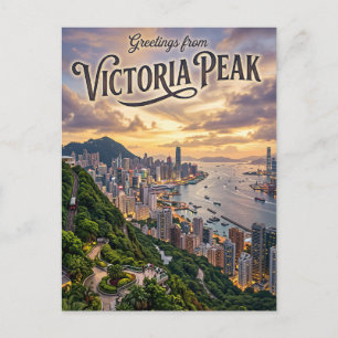 Victoria Peak Sonderverwaltungszone Hongkong China Postkarte